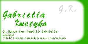 gabriella kmetyko business card