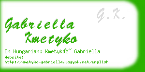 gabriella kmetyko business card